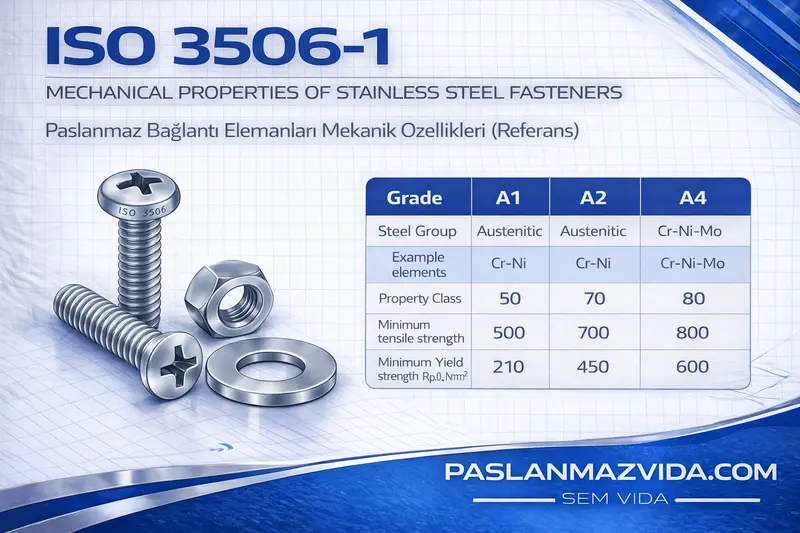ISO-3506-1 standardına karşılık ürün görseli