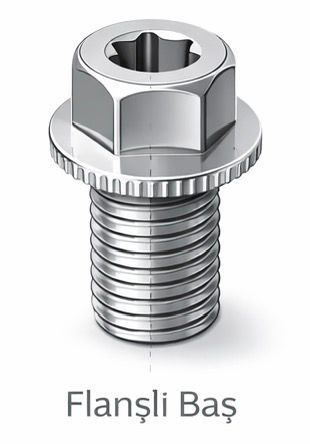 Flange head screw head type visual