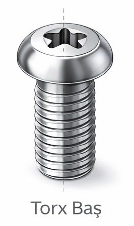 Torx head screw head type visual